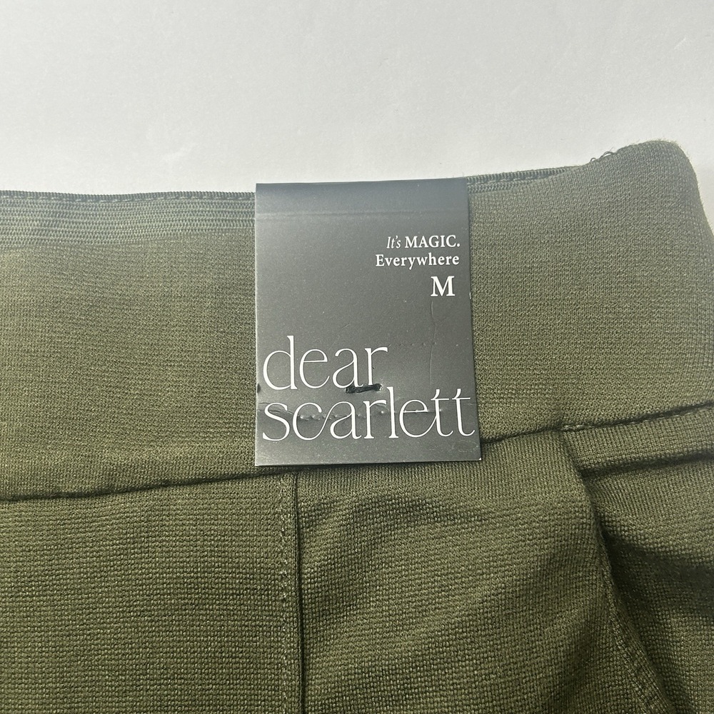 Dear Scarlett Everywhere Magic Pants Size M Olive Green Ponte Knit High Rise - Picture 6 of 16